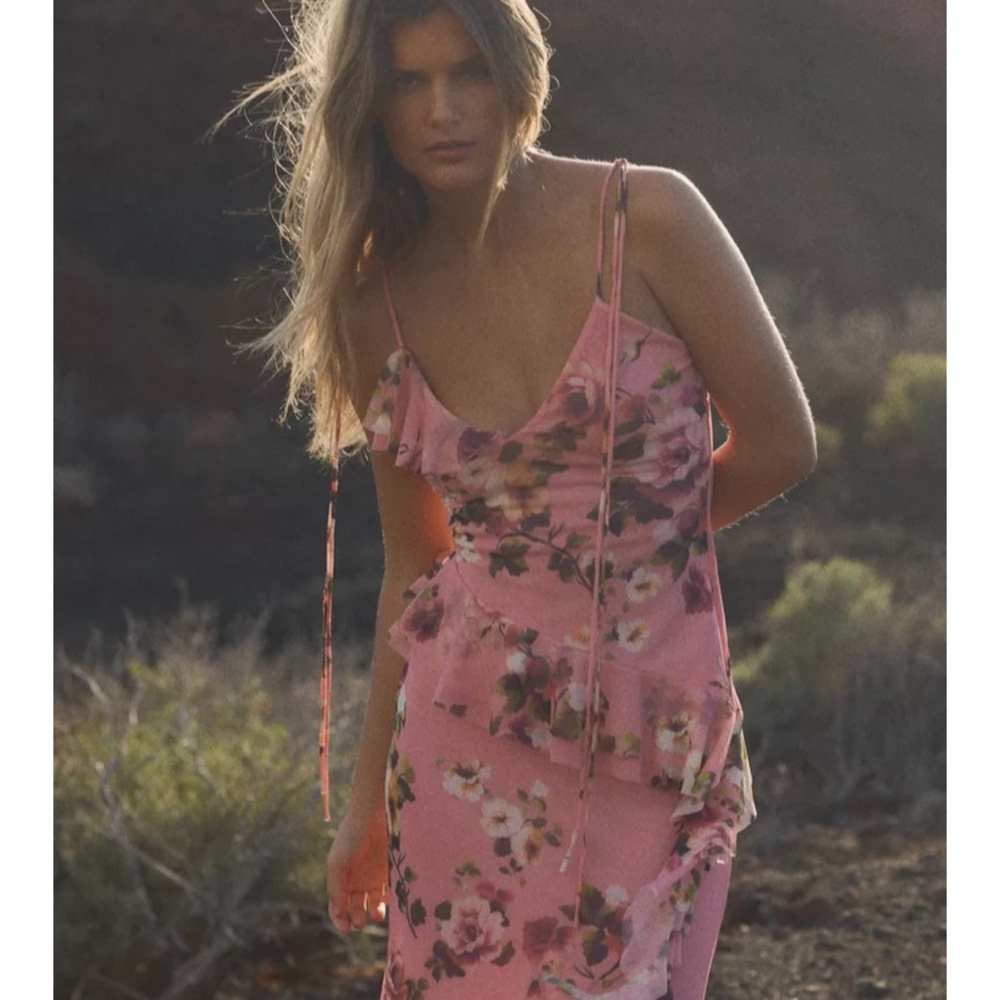 BNWT Zara printed tulle camisole M